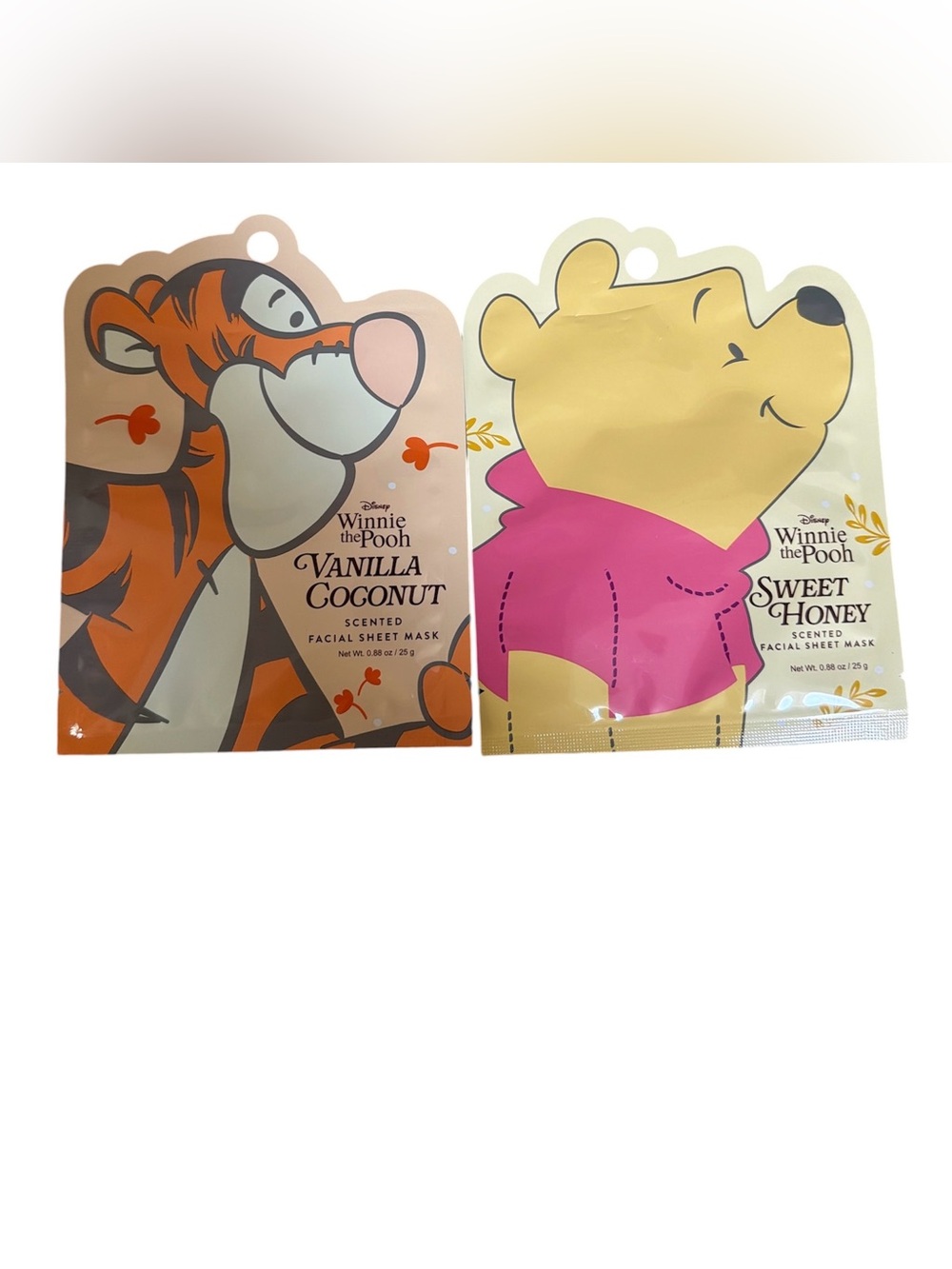 Winnie the Pooh & Tigger Facial Sheet Masks - Vanilla Coconut & Honey